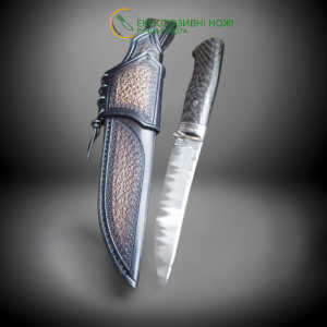 ЧОРНЕ КРИЛО авторський ніж ручної роботи, сталь CPM REX 121, 67 HRC